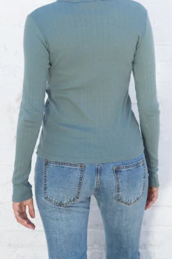 Discount Leah Eyelet Top Long Sleeves