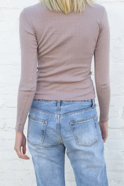 Discount Leah Eyelet Top Long Sleeves