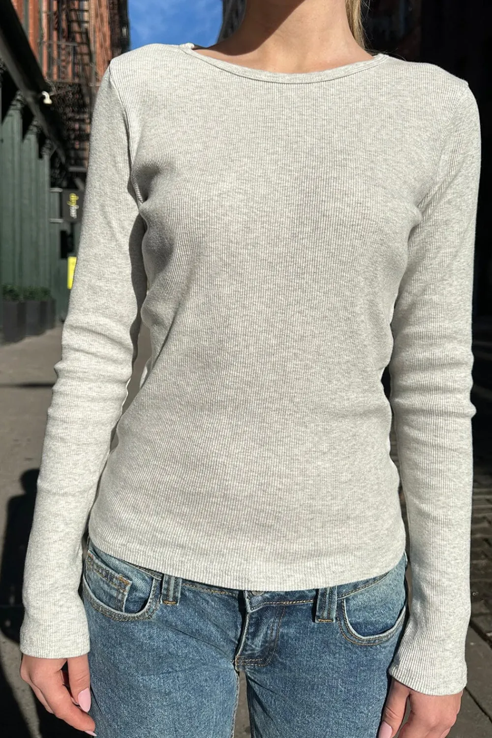 Online Leah Ribbed Top Long Sleeves