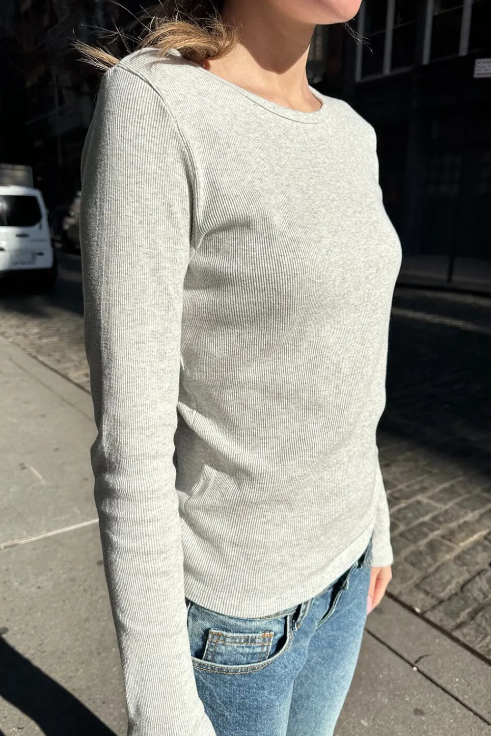 Online Leah Ribbed Top Long Sleeves
