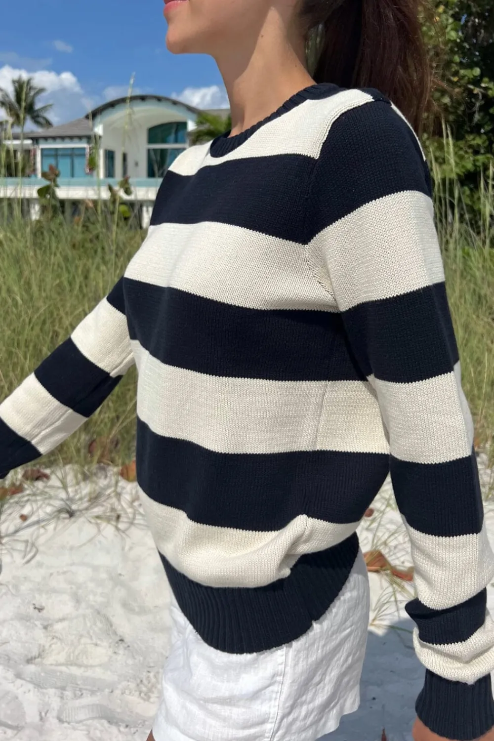 Online Martha Cotton Thick Stripe Sweater Stripes|Cotton