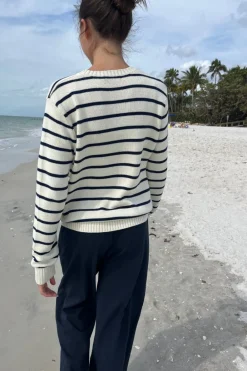 Discount Martha Cotton Thin Stripe Sweater Stripes|Cotton