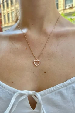 Clearance Pearl Heart Hecklace Jewelry