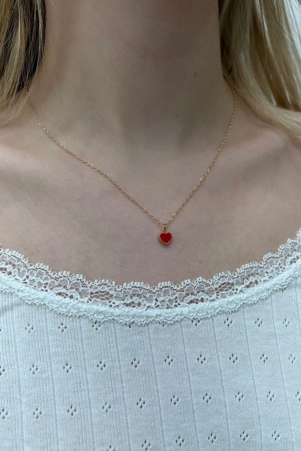 Discount Red Heart Necklace Jewelry