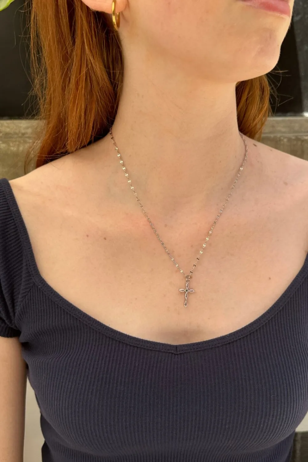 Discount Rhinestone Cross Necklace Jewelry