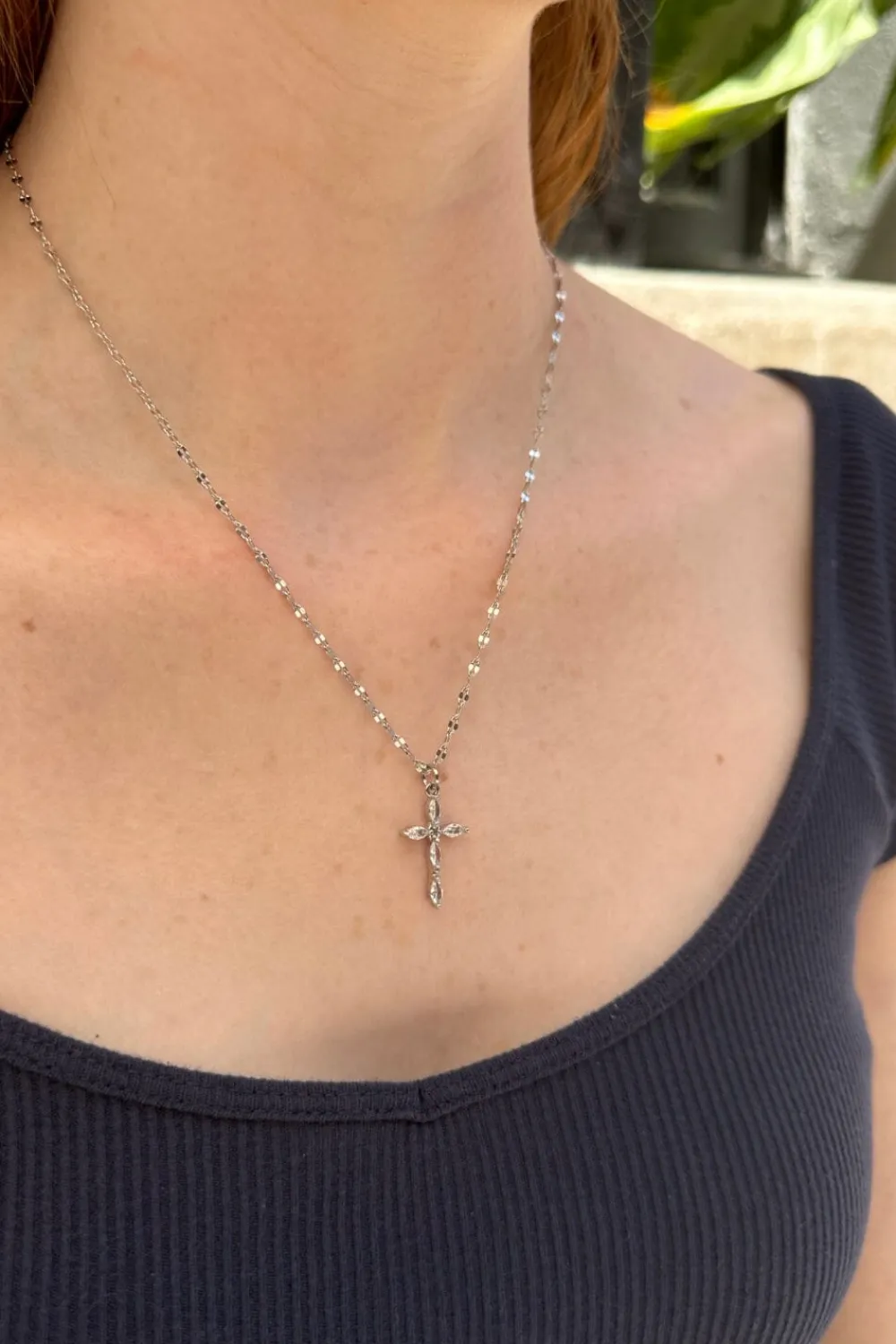Discount Rhinestone Cross Necklace Jewelry
