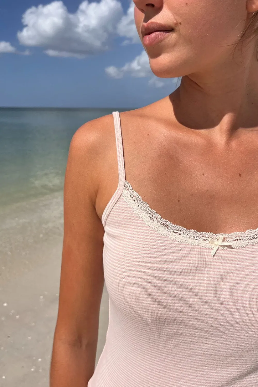 Sale Skylar Stripe Lace Tank Stripes|Tubes & Tanks