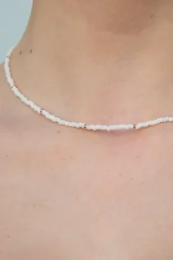 White Bead Necklace Jewelry