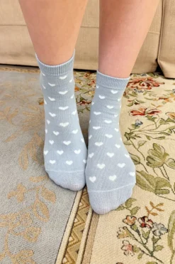 Discount White Heart Ankle Socks Socks