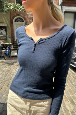 Clearance Zelly Eyelet Top Long Sleeves
